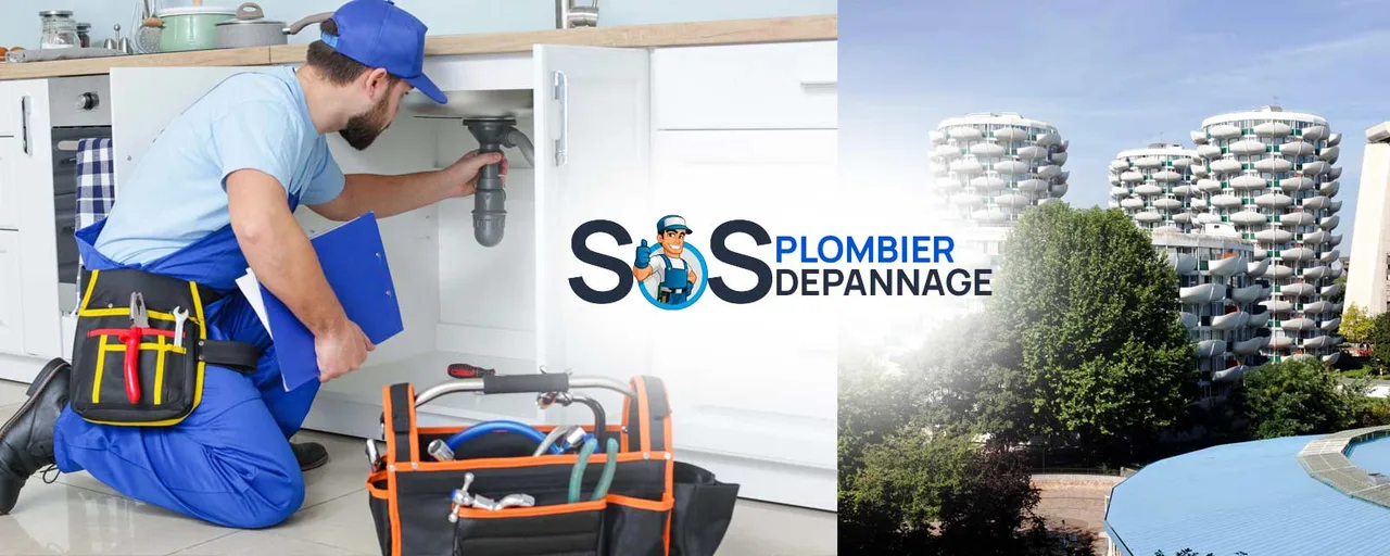 Plombier au travail dans un logement du Val-de-Marne