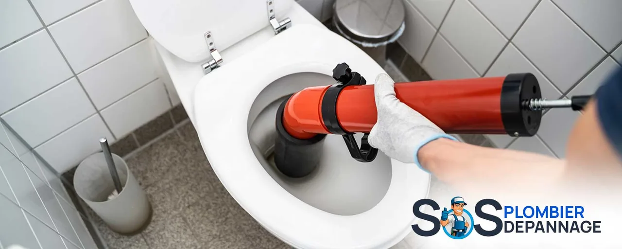 Débouchage d’un WC à la pompe manuelle à membrane